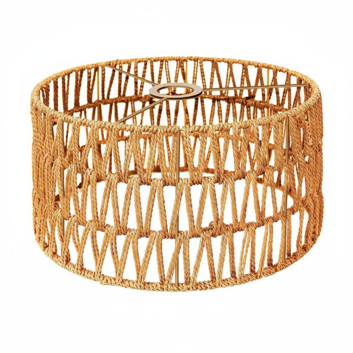Natural Aesthetic Paper Rope Lamp Shade Versatile Use Boho Hanging Shade Easy Installation Lighting Accessory for Restaurant