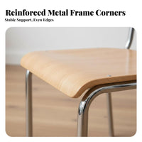 Wood and Metal Dining Chair Retro Aesthetic rustic design Chair with Wood Top Minimalist Design Household Furniture for Living Room, Study, Kitchen