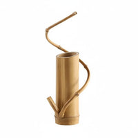 Bamboo Arrangement Vase Artistic Bamboo Flower Vase Lightweight Tabletop Flower Arranger for Tea Room