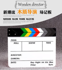 Acrylic Director's Clapperboard Wooden Craft Decoration