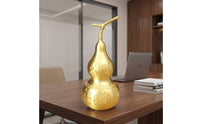 Brass Wu Lou Decorative Brass Gourd Golden for Office Desk