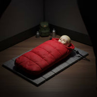 Quilted Miniature Sleeping Bag Padded Doll Sleeping Bag Collectible Dollhouse Accessory Realistic for Hobbyists, Camping Scene, Photography