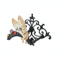 Decorative Hose Rack Cast-Iron Style Decorative Hose Holder Vintage-Inspired Ornate for Gardeners, Yard, Patio