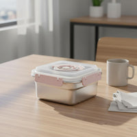 3 Pieces Stainless Steel Food Container Freezer Leakproof Food Box Large Capacity Metal Lunch Box for Refrigerator