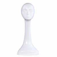 Swan Head Mannequin Glossy White Hairpiece Display Head Fiberglass