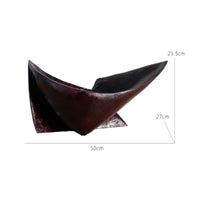 Sculptural Planter Abstract Geometric Flowerpot Artistic Ornament for Reception Areas