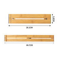 Adjustable Drawer Divider Customizable Bamboo Drawer Divider Space-Saving