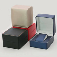 PU Leather Watch Case Luxury Single Watch Gift Box Wristwatch Storage Box Soft Interior Lining Square Presentation Case