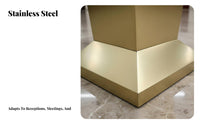 Long-Lasting Stainless Steel Speech Stand Anti-Rust Stainless Steel Lectern Stand Stable Structure Reception Welcome Desk Heavy Duty for Event Hosts, Receptionists, Hotel Lobbies, Conference Halls, Sales Centers, Auditoriums