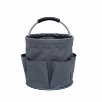 Textile Tool Tote Multiple Pockets Foldable Tool Carrier Large Capacity Foldable Supply Tote for Electricians, Gardeners, Job Site, Car Trunk