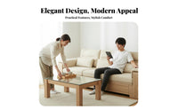Upholstered Sofa with Integrated Side Table sturdy Wood Frame Couch Nordic Design Living Room Seating for Students, Home Workers, Small Spaces, Bedroom