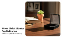 Plush Coin Box Versatile Hinged Pin Display Case Black Plush Gift Box Elegant Design Flocked Commemorative Coin Holder