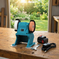 Cordless Bench Grinder with Battery Rechargeable Mini Bench Grinder Compact Electric Tool Grinder Portable for DIYers, Hobbyists, Home Workshop, Garage
