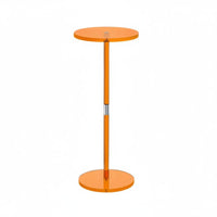 Orange Bedside Table Easy to Clean Acrylic Nightstand Space Saving