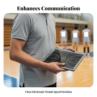 Single-Press Erase Electronic Basketball Board Lock Screen Function LCD Basketball Coach Board Lightweight and Portable for Courtside