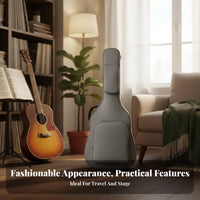 41 Inch Guitar Case Shockproof Acoustic Guitar Gig Bag Comfortable Carry Handles Musical Instrument Accessory for Journeyers, Students, Travel