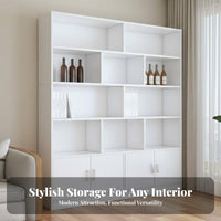 Standing Display Shelf Sturdy Construction Multi-Tier Storage Unit Space-Saving Design Multi-Compartment Storage Organizer for Collectors, Bedroom