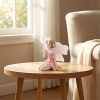 Kneeling Fairy Figurine Decorative Fairy Figurine with Butterfly Appendages Detailed Ornaments for Entryway