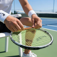 8 Strips Leather String Protector Strip Vibration Dampening Tennis Racket Performance Pad Racket Throat Leather Pad for Advanced Athletes
