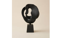 Abstract Knot Sculpture Circular Metal Shape Loop Sculpture Baked-Painted Finish Home Decor