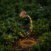 Cascading Watering Can Light with Stake Flowing Solar Watering Can Light Decorative Solar Angel Garden Stake Waterproof for Homeowners