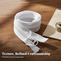 Auto-Locking Slider Size 8 Coarse-Tooth Zipper separateEnd Design Sewing Supply Heavy-Duty Slide Fastener Long-Lasting for Clothing Manufacturers, DIY Makers, Bag Makers, Jackets, Outdoor Tents, Luggage, Upholstery