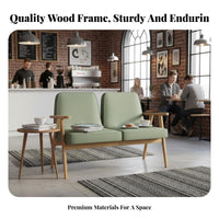 adaptable assortment Wooden Frame Sofa and Table Group Modern Minimalist & design Cafe Furniture Comfortable Upholstered seat paddings business Furnishing for Interior Designers, Business Owners, Tea Shop Shop, Waiting Room, Office Reception