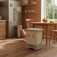 Plastic Trash Can with Foot Pedal Touchless Trash Can with Lid Easy to Clean Pedal Bin Hygienic for Kitchen