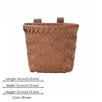 Faux Rattan Basket Metal Eyelets Kids Cycle Basket Cute Design Sturdy for Children
