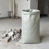 Bulk Value Builders Bags, Polypropylene Debris Sacks for Construction, 100 Pack Open Top Garden Waste Bags for Heavy Loads and Garden Debris
