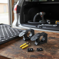 2 Pieces Easy Installation Quick Release Tool Clamp Heavy Duty Rubber Clamp Mount Wall Mount Tool Grip for Non-Road Enthusiasts, Garage, Truck Bed, Roof Rack, Workshop