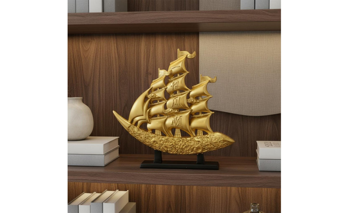 2 Pieces Waterfowl Couple Figurine Golden Highlights Couple Waterfowl Statue Present-Day Affection Birds Decor Hand-Painted Home
