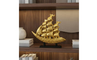 2 Pieces Waterfowl Couple Figurine Golden Highlights Couple Waterfowl Statue Present-Day Affection Birds Decor Hand-Painted Home