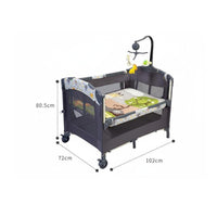 Multifunctional Portable Baby Crib Foldable Folding Travel Cot Installation-Installation-Ready Multifunction Pack and Play Breathable Mesh for Infants, Newborns, Toddlers, Bedroom, Living Room