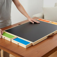 Adjustable Tilt Stand Rotating Jigsaw Board with Drawers Non-Slip Felt Surface Portable Jigsaw Easel with Cover for Seniors