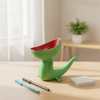 Creature Soap Holder Three-dimensionalPrinted Creature Figurine Quirky Gecko Soap Holder for Washroom, Vanity, Desktop