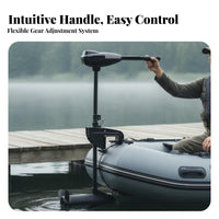 Electric Trolling Engine Quiet Functioning Boat Engine Saltwater & Freshwater Ready Debris-Resistant Propeller for Anglers