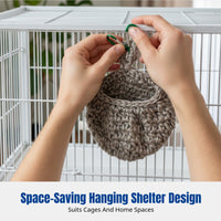 Warm Bird Shelter, Hanging Linen Bed, Parrot, Cockatiel, Budgie, Soft Mat, Winter