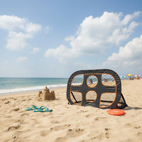 6-Hole Soccer Net Detachable Quick Setup Football Goal for Backyard