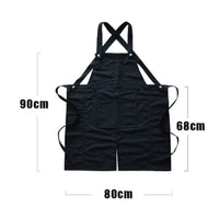 Lightweight Crossed-Back Apron Adjustable Apron with Pocket Split Hem Workwear Soft for Baristas
