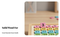 Brain Training Hundred Board Early Development Wooden Hundred Board Multiple Ways to Play for Preschoolers, Kids, Homeschooling, Classroom