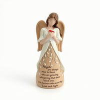Memorial Resin Angel Figurine Sympathy Angel Figurine with Wings Guardian Ornament Peaceful for Grieving Families
