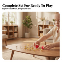 Classic Metal Jacks Game Portable Jacks with Balls Timeless Jackstones Game Tabletop for Children
