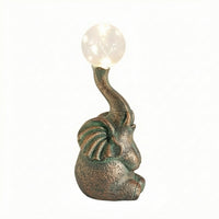 Elephant Statue with Ambient Elephant Lamp Whimsical Ornament for Entryway Table