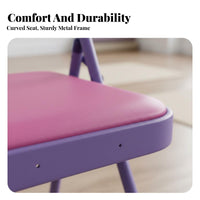 Padded PU Leather Seat Iyengar Exercise Chair Foldable Design Folding Exercise Chair Portable and Space-Saving Fitness Equipment Non-Slip Feet for Beginners, Seniors, Home Gym, Physical Rehabilitation