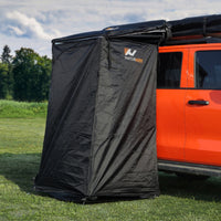 Car Shower Tent Moisture-Resistant Car-Side Tent with LED Light Portable Changing Room Compact Private for Overlanders