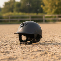 Equestrian Riding Helmet Matte Riding Helmet with Chin Strap Ventilated Adjustable for Equestrians, Stables