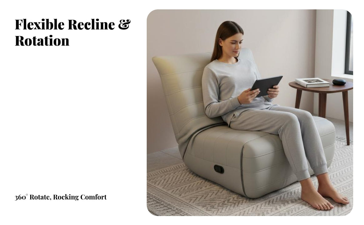 Reclining Function Armchair Lie-Flat Capability Single Recliner Multi-Functional Lounge Chair Adjustable Recline for Relaxation Seekers, Movie Lovers, Living Room, Bedroom, perusing alcove, Home Theater
