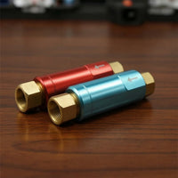 2 Pieces Residual Brake Pressure Valve with Fittings Anodized Drum Brake Valve Red Inline for Car Builders, Garage Builds