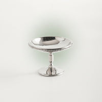Vintage Dessert Cup with Pedestal Retro Stainless Steel Dessert Bowl Elegant Footed Bowl Long-Lasting for Hosts, Home Kitchen, Cafes